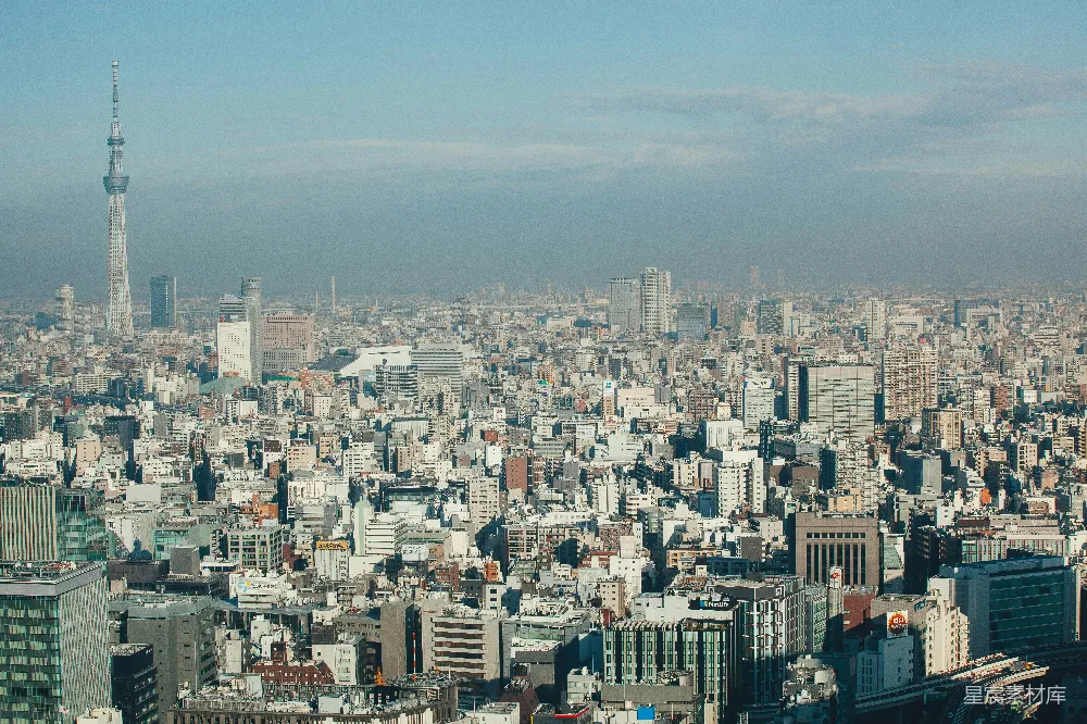 高清摄影 东京 城市全景 晴空塔 都市风光 旅游 东京晴空塔俯瞰城市