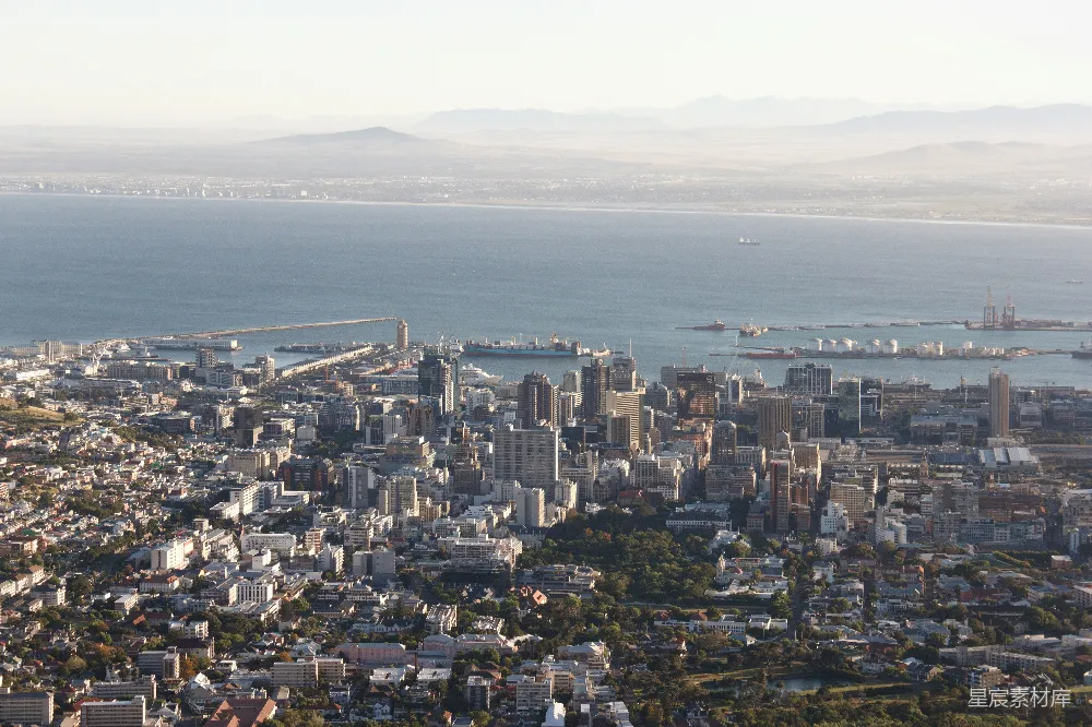 高清摄影 城市风光 开普敦 城市建筑 海岸线 开普敦城市全景