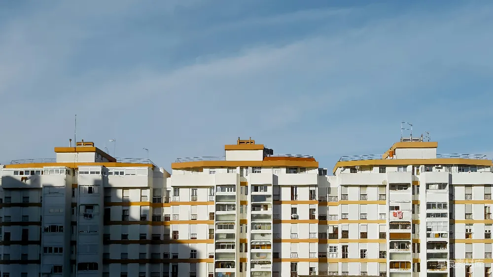高清摄影 建筑 城市 现代 住宅 天际线 现代公寓建筑群