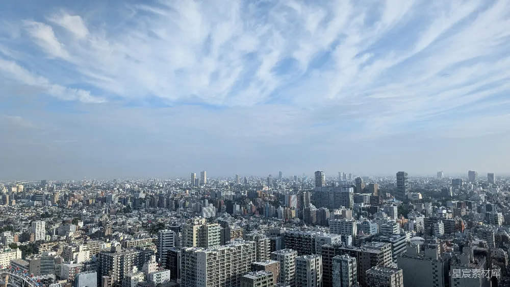 高清摄影 东京 城市景观 晴空 建筑群 都市 东京晴空下的城市景观