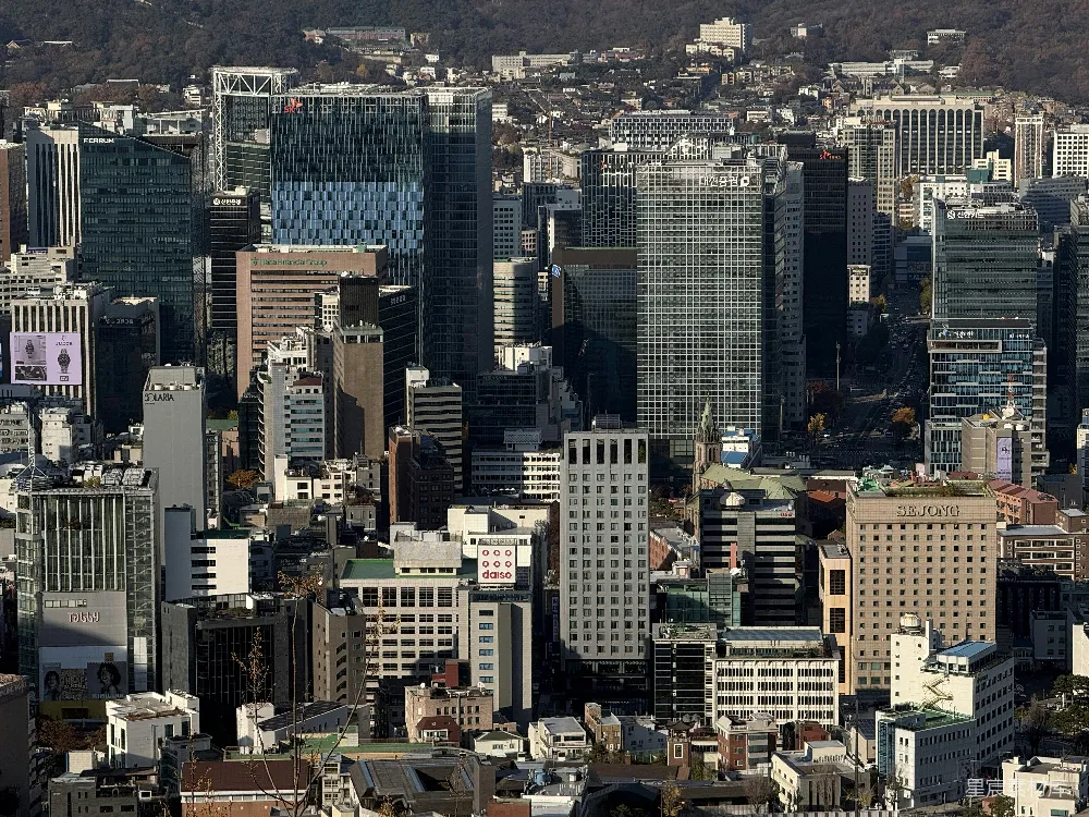 高清摄影 城市 建筑 都市 韩国 首尔城市天际线