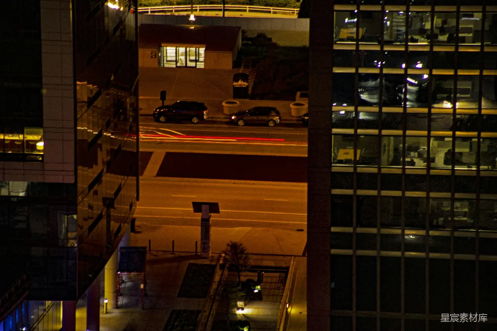 高清摄影 城市 夜景 建筑 街道 灯光 夜幕下的城市街景
