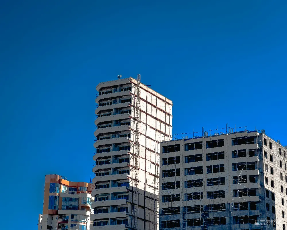 高清摄影 城市 建筑 施工 现代 天空 城市的建筑工地