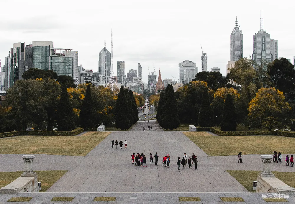 高清摄影 城市风光 公园 建筑 自然景观 旅游 墨尔本城市全景