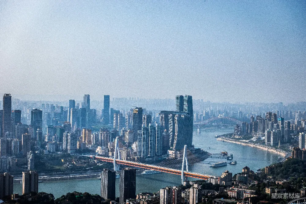 高清摄影 城市风光 建筑群 桥梁 江景 重庆城市全景