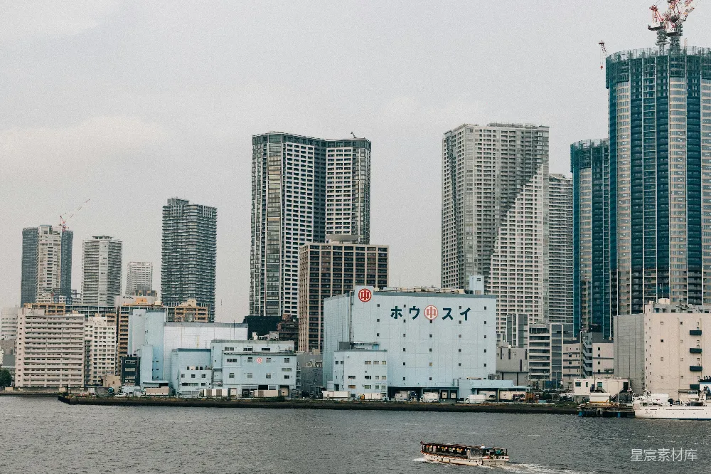 高清摄影 东京 城市 建筑 水岸 现代 东京海滨的城市景观