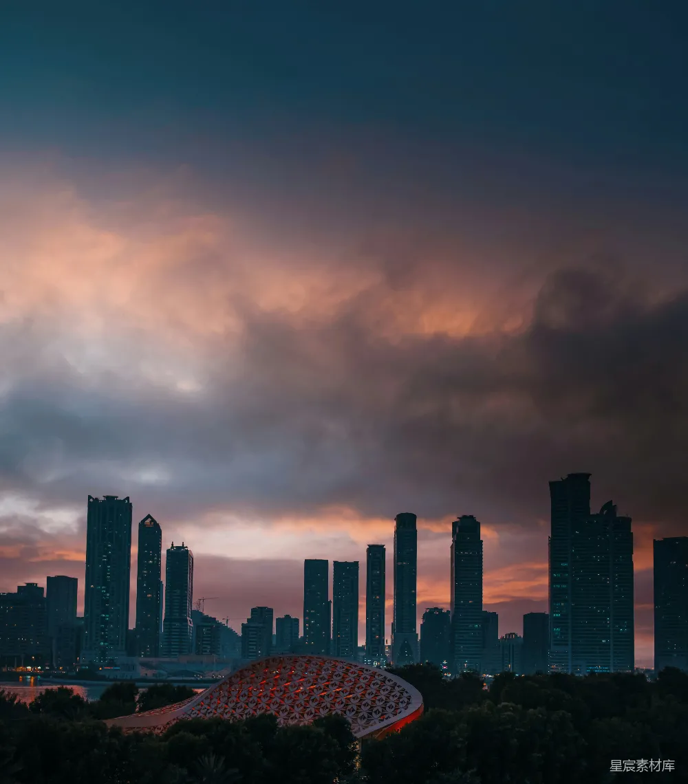 高清摄影 城市 日落 建筑 风景 都市 城市日落剪影