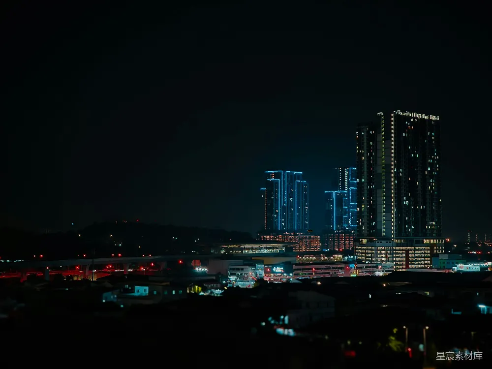 高清摄影 城市夜景 现代建筑 都市风光 夜景摄影 城市天际线 夜幕下的城市剪影