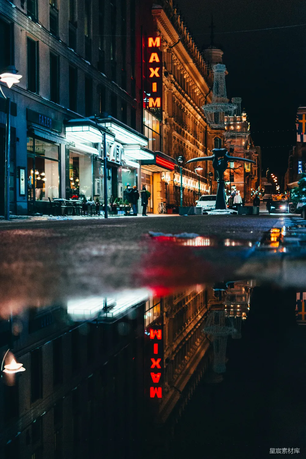 高清摄影 夜晚 城市 倒影 霓虹灯 建筑 夜幕下的城市倒影