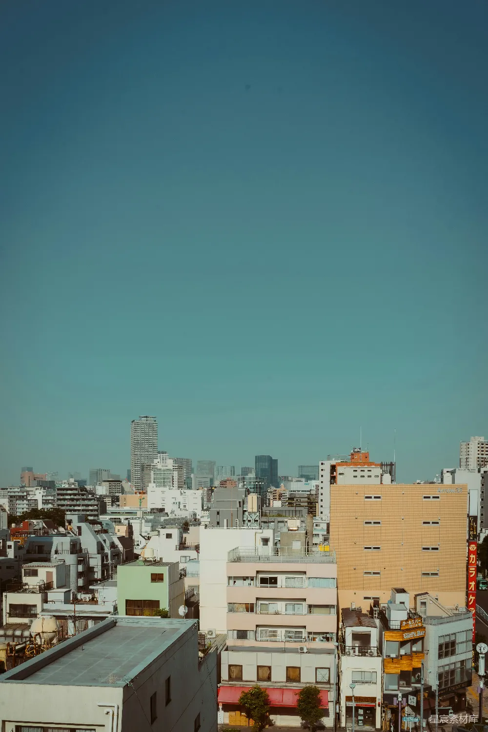 高清摄影 城市 建筑 天空 日落 都市 晴朗天空下的城市全景