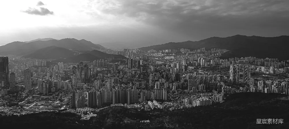 高清摄影 城市 山河 黑白 城市风光 城市天际线 城市山河：黑白的城市天际线