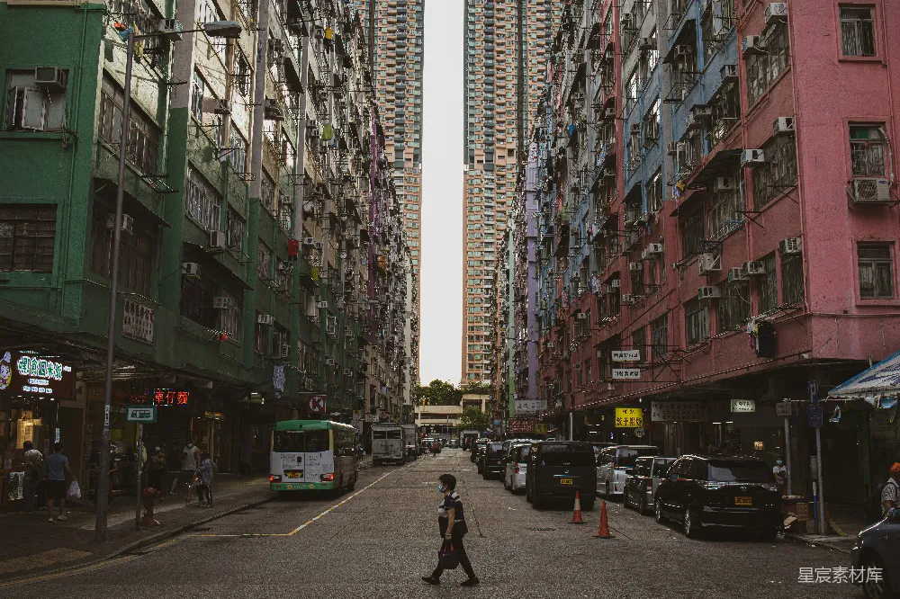 高清摄影 香港 街道 建筑 日常生活 城市 香港街景：繁忙与静谧的对比