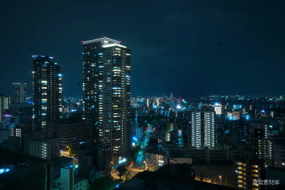 高清摄影 夜景 城市 建筑 都市 照明 夜幕下的城市景观