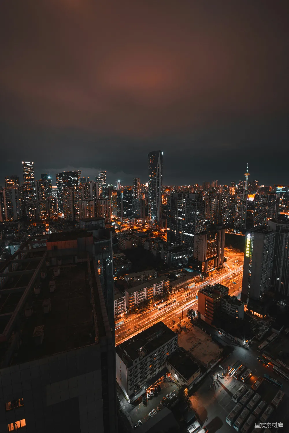 高清摄影 城市 夜景 建筑 光影 都市 夜幕下的城市繁华