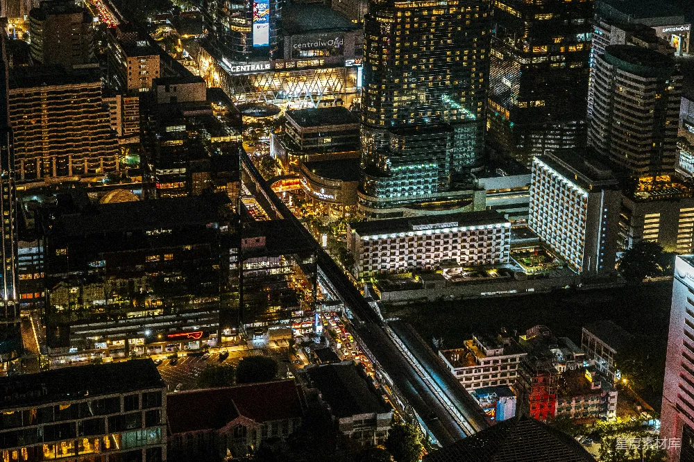 高清摄影 城市 夜晚 建筑 交通 现代 夜幕下的城市景观