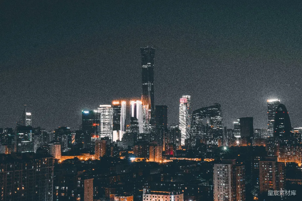 高清摄影 城市 夜景 建筑 现代 都市 夜幕下的城市天际线