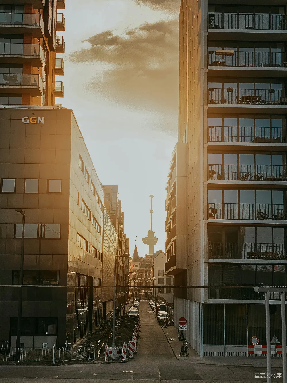 高清摄影 城市 建筑 夕阳 巷弄 城市风光 夕阳下的城市巷弄