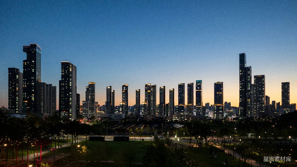高清摄影 城市 黄昏 天际线 都市景观 建筑 黄昏的城市天际线