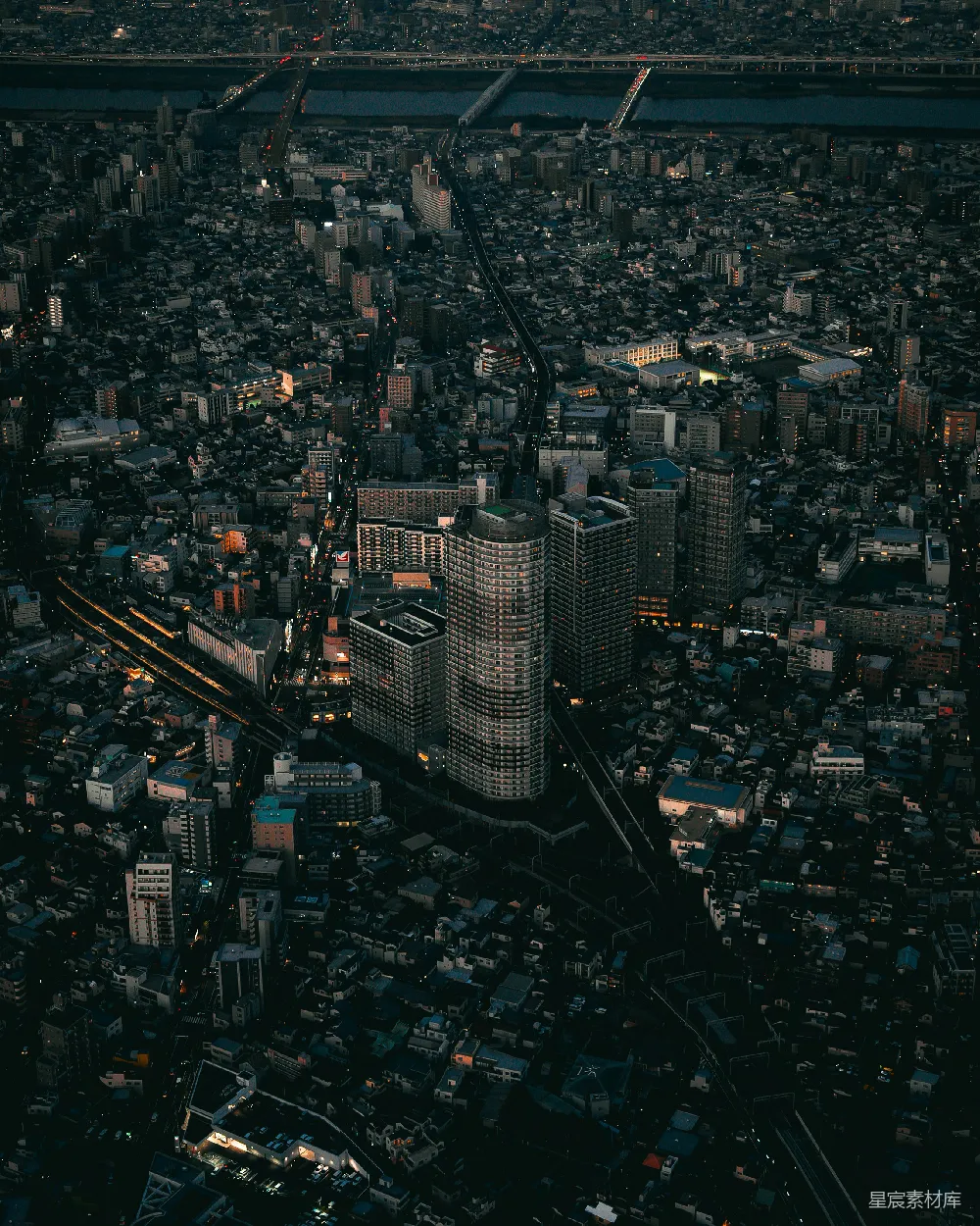 高清摄影 城市 夜景 建筑 都市 交通 夜幕下的城市全景