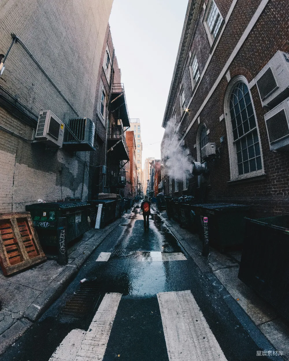 高清摄影 城市 雨景 街道 孤独 都市 雨中的小巷