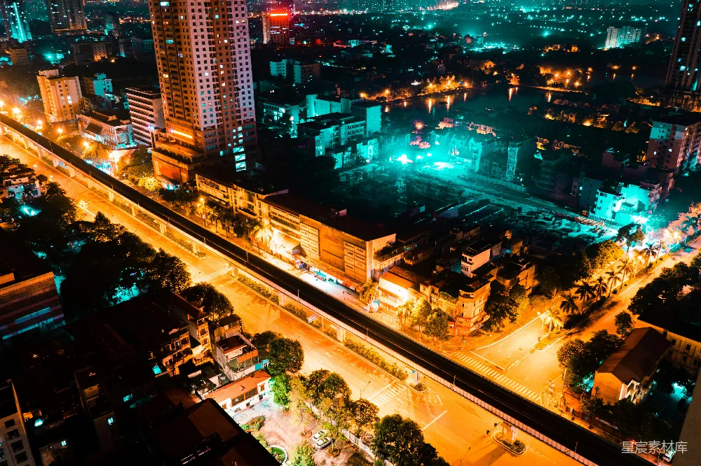 高清摄影 城市 夜景 俯瞰 都市 照明 城市夜景俯瞰