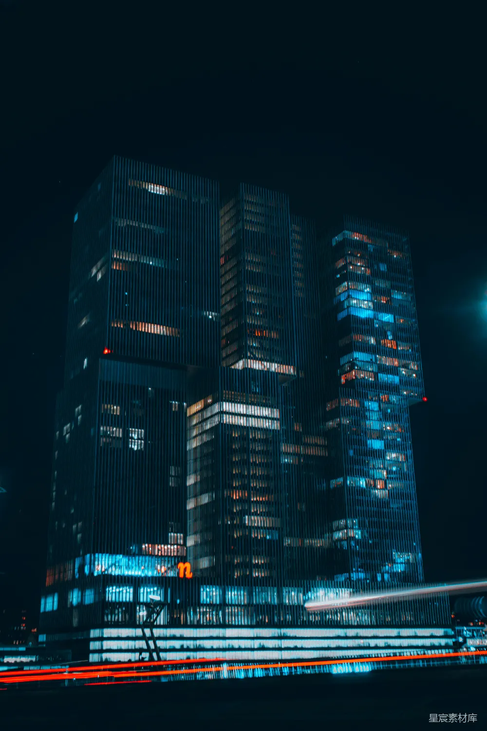 高清摄影 城市 夜晚 建筑 现代 都市 都市夜景的现代建筑