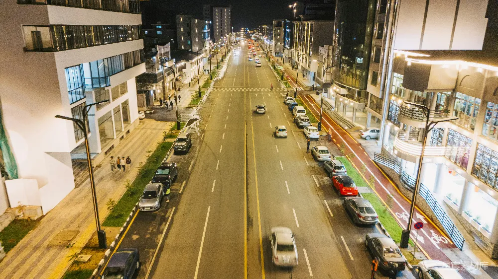 高清摄影 城市 夜晚 交通 建筑 街道 夜晚的城市街道