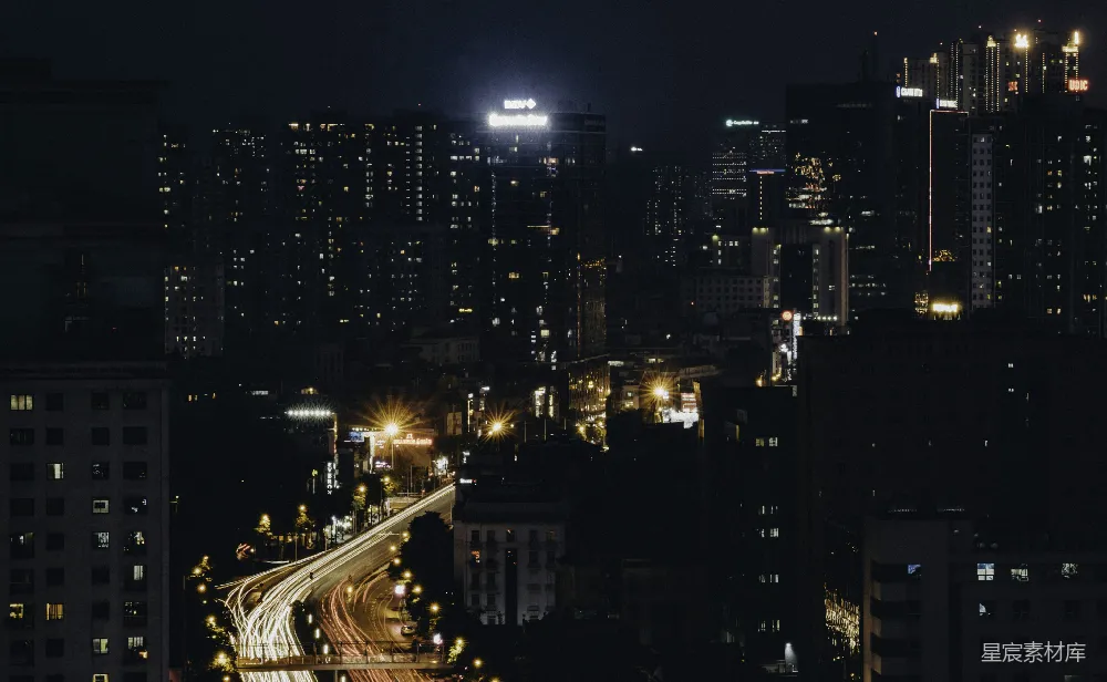 高清摄影 城市 夜景 灯光 建筑 繁忙 夜幕下的城市繁华