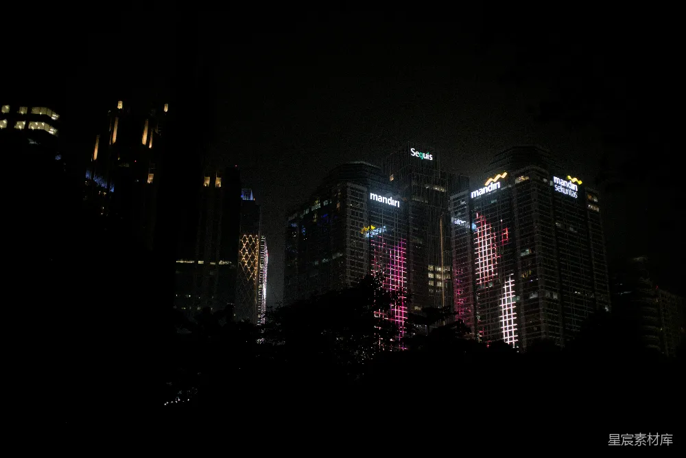 高清摄影 城市景观 夜景 商务区 现代建筑 都市夜色 夜幕下的摩天大楼