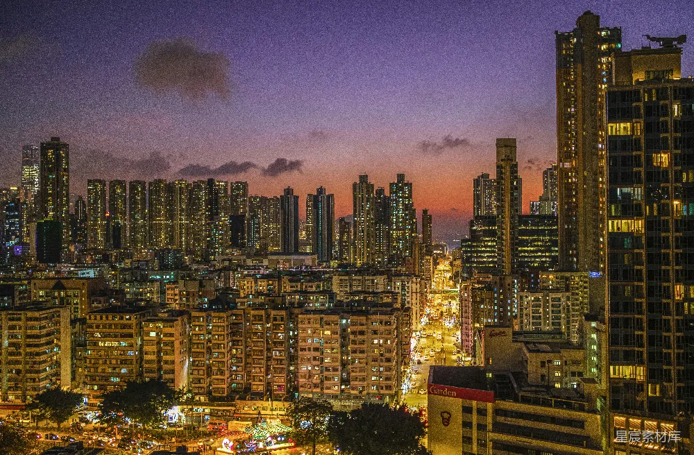 高清摄影 城市 夜景 高楼 都市 建筑 霓虹下的都市夜景