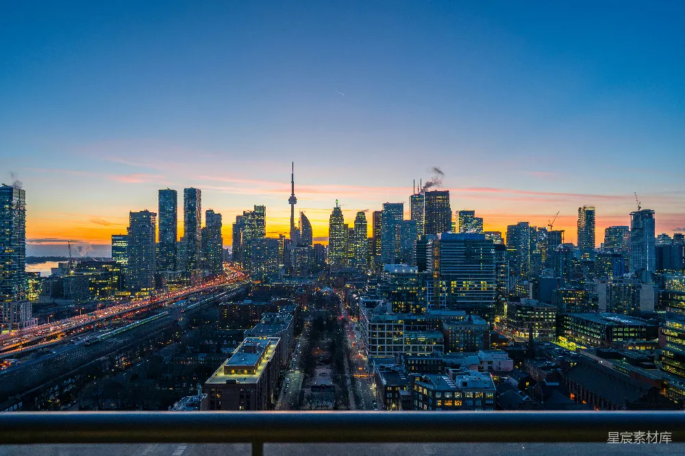 高清摄影 城市天际线 日落 城市景观 都市风光 城市建筑 城市日落全景