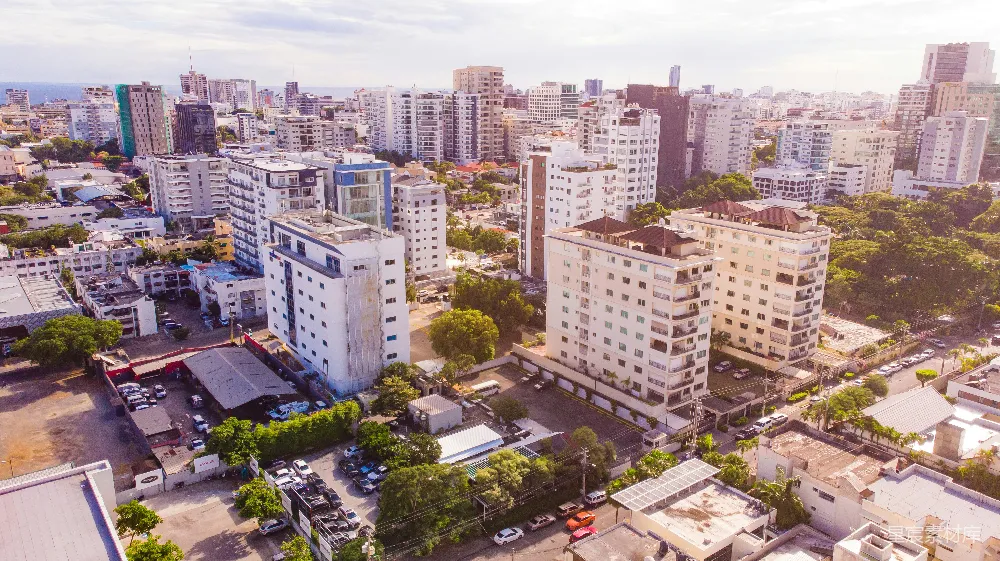 高清摄影 城市景观 现代化建筑 自然绿地 都市风光 城市规划 城市鸟瞰：现代化建筑与自然景观的和谐共存