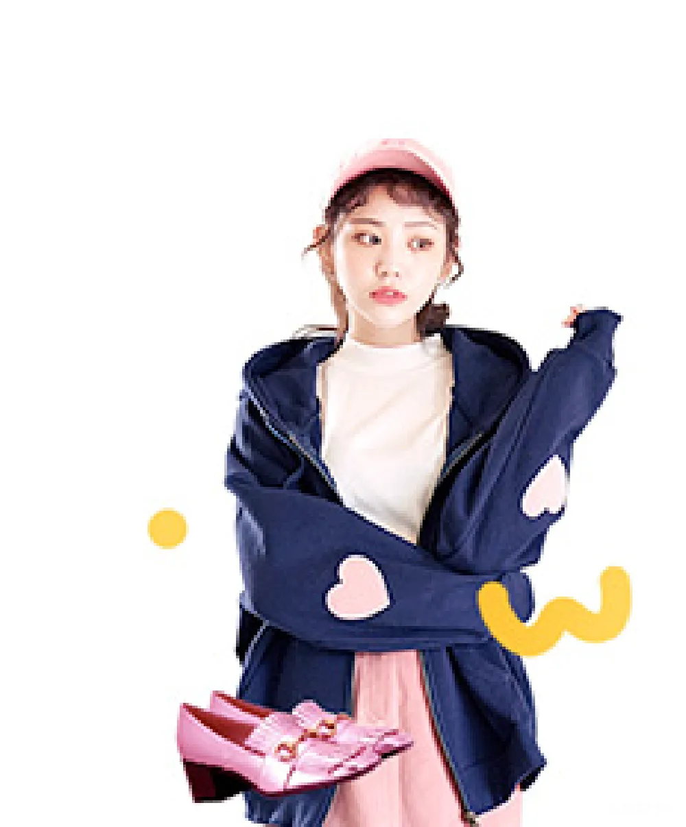 元素素材 时尚 可爱 少女 休闲 日常 时尚可爱的少女穿搭