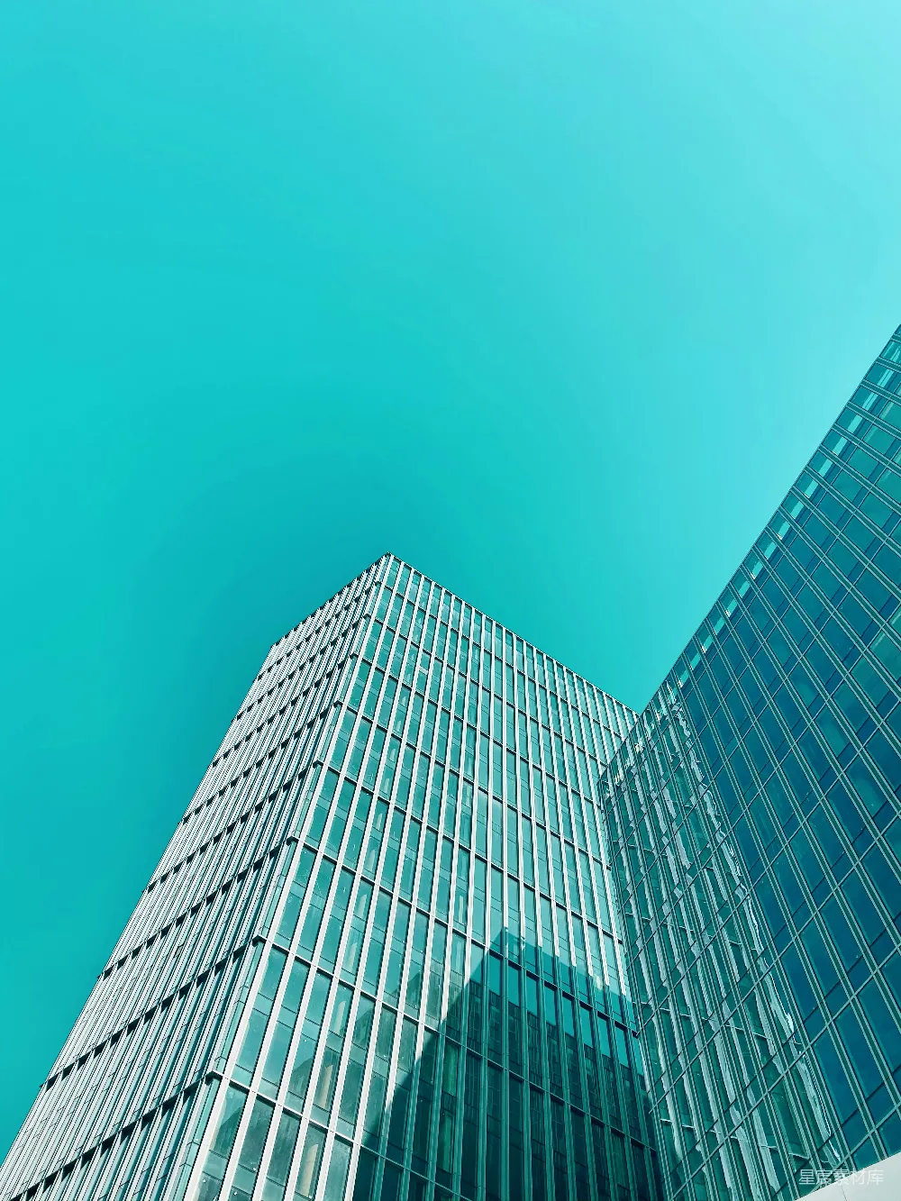 高清摄影 建筑 现代 蓝色 城市 几何 现代建筑的蓝色天空