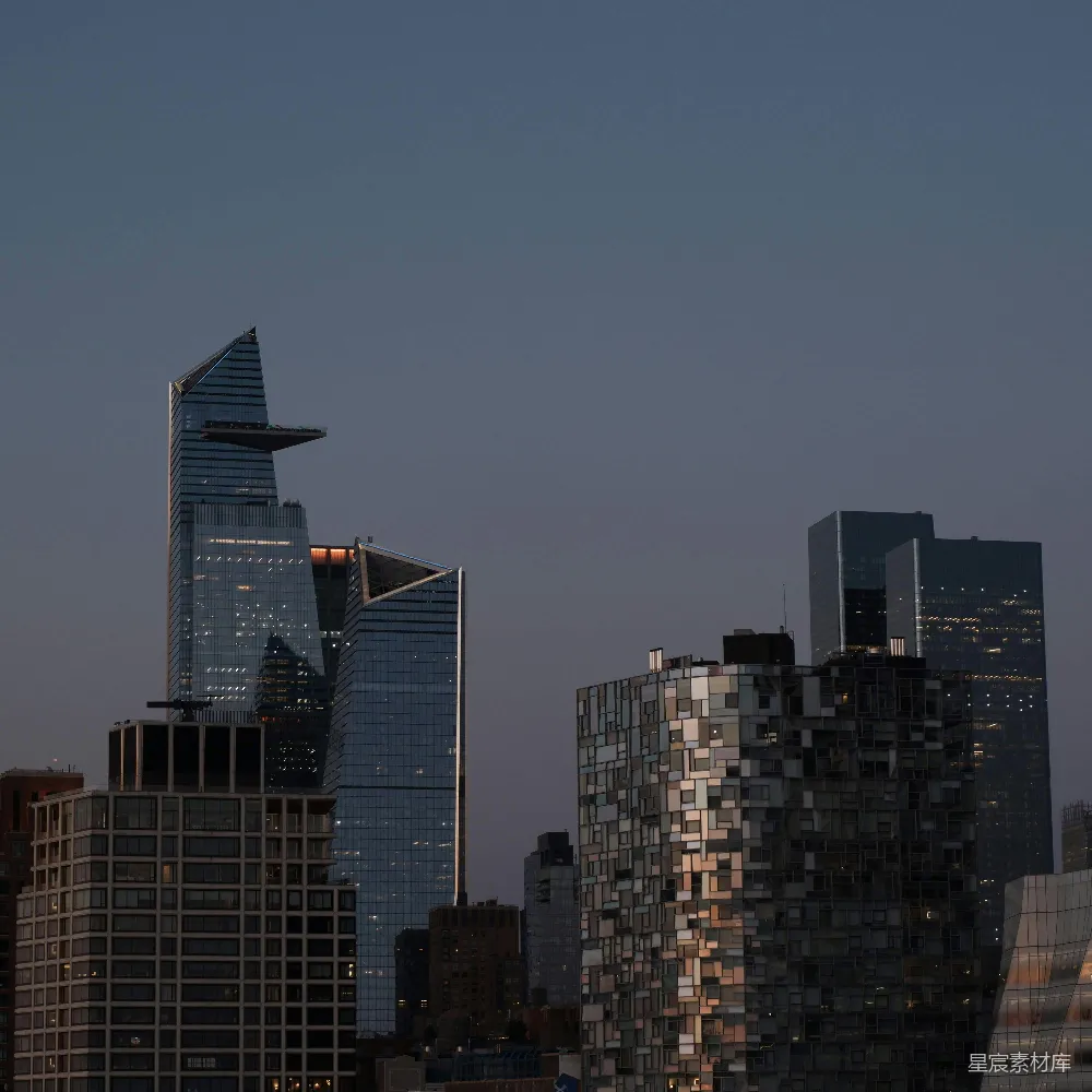 高清摄影 都市夜景 摩天大楼 现代建筑 都市风光 城市天际线 现代都市夜景：摩天大楼剪影