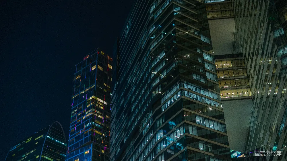高清摄影 夜景 高楼 城市 建筑 现代 夜幕下的摩天大楼