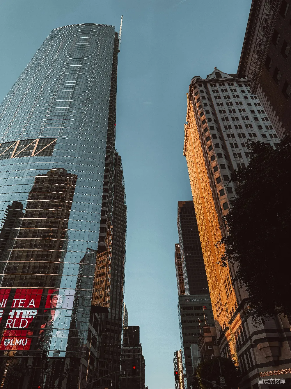 高清摄影 城市 建筑 现代 天际线 都市 仰望摩天大楼的都市风景