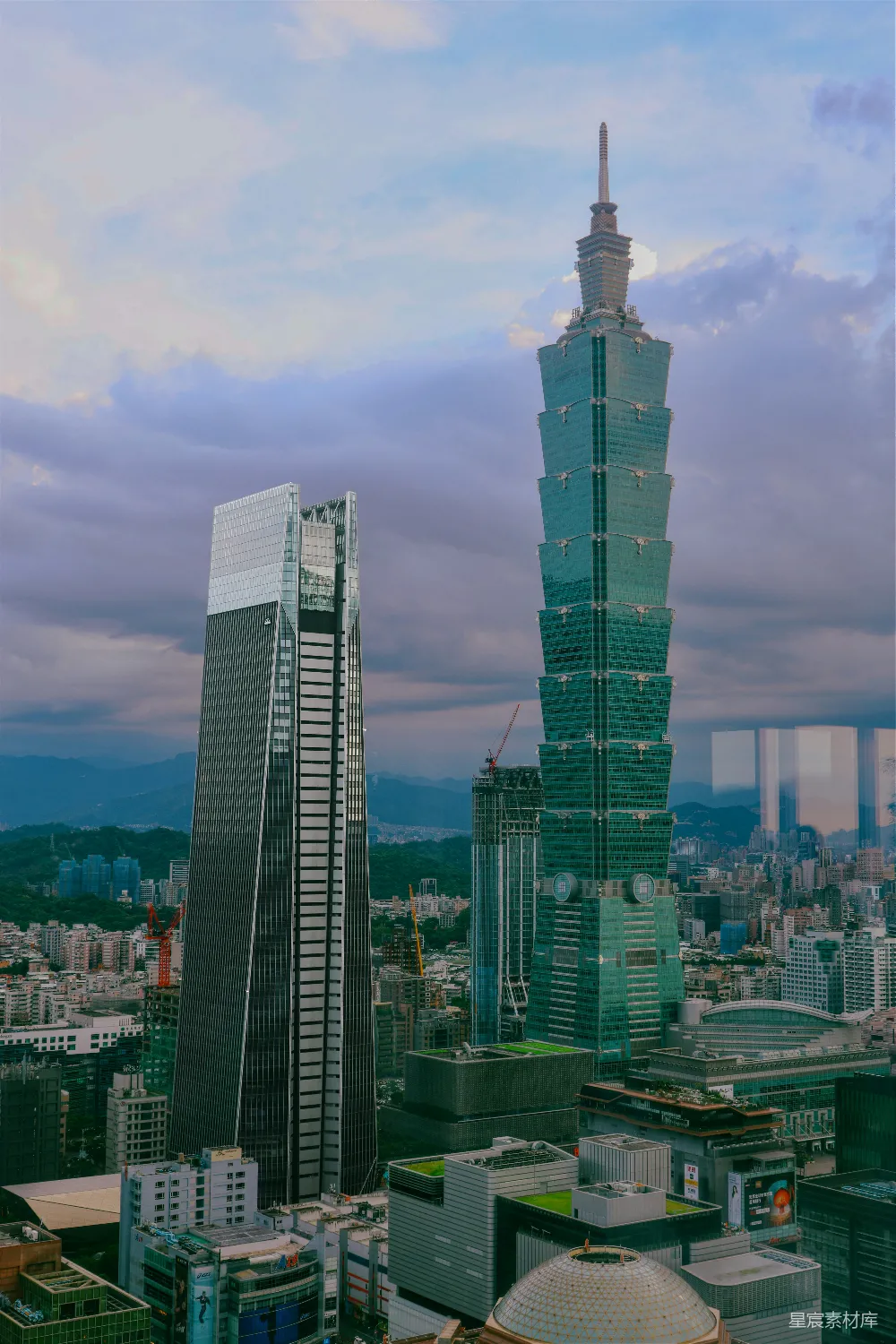 高清摄影 台北 摩天大楼 城市天际线 现代建筑 旅游景点 台北101大厦