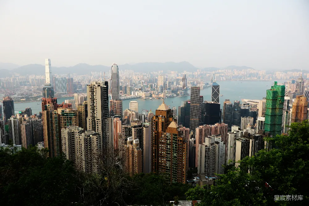 高清摄影 香港 城市天际线 维多利亚港 都市景观 旅游 香港维多利亚港俯瞰