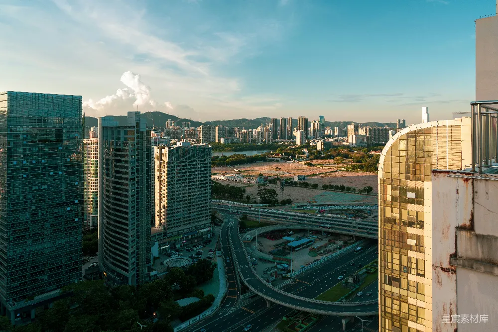 高清摄影 城市 日落 建筑 景观 交通 城市日落景观