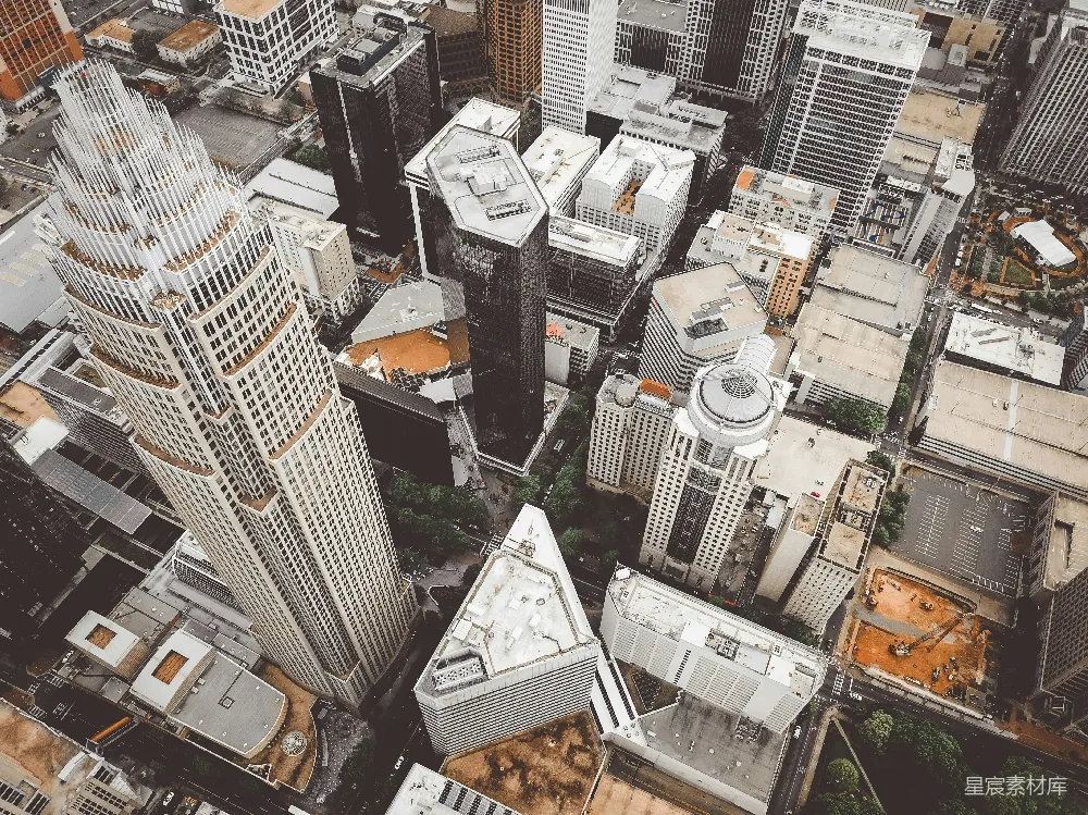 高清摄影 城市 航拍 建筑 摩天大楼 城市规划 俯瞰摩天大楼的城市景观