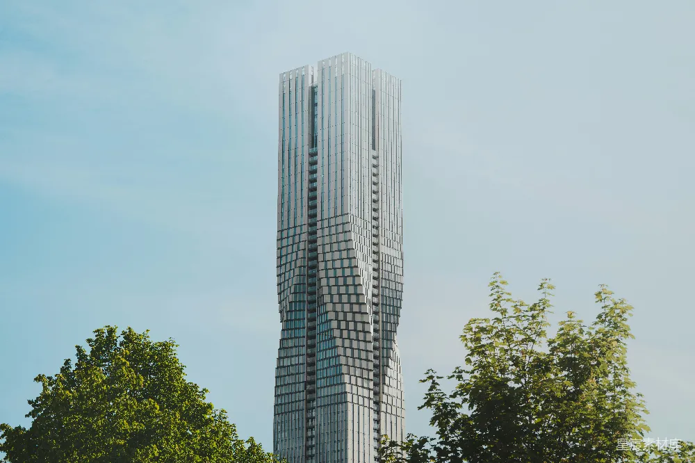 高清摄影 城市景观 现代建筑 自然元素 都市风光 城市天际线 摩天大楼与自然的和谐