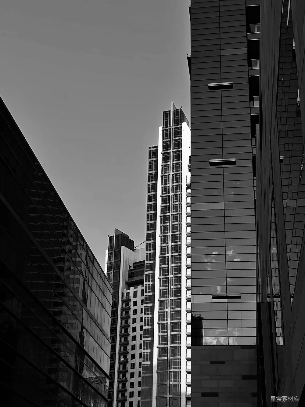 高清摄影 摩天楼 现代建筑 黑白摄影 城市景观 都市生活 现代都市的摩天楼