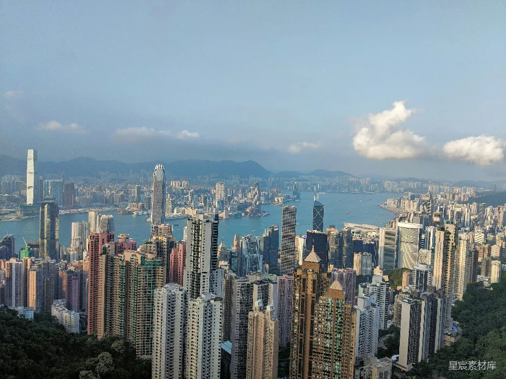 高清摄影 香港 城市景观 维多利亚港 天际线 城市风光 香港维多利亚港俯瞰