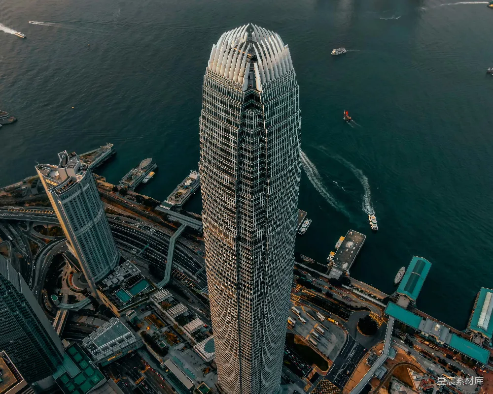 高清摄影 香港 高楼 城市 天际线 航拍 香港天际线俯瞰