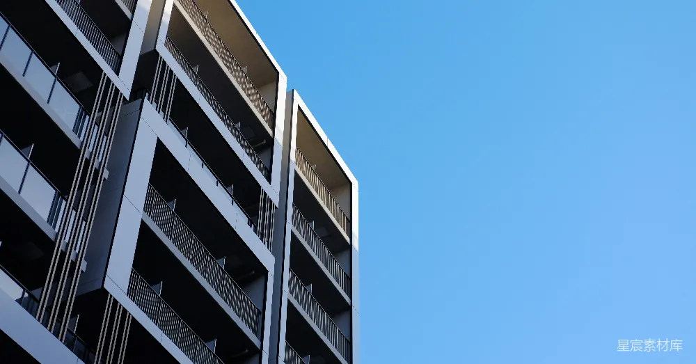 高清摄影 建筑 现代 蓝色 天空 简洁 现代建筑与蓝天的和谐