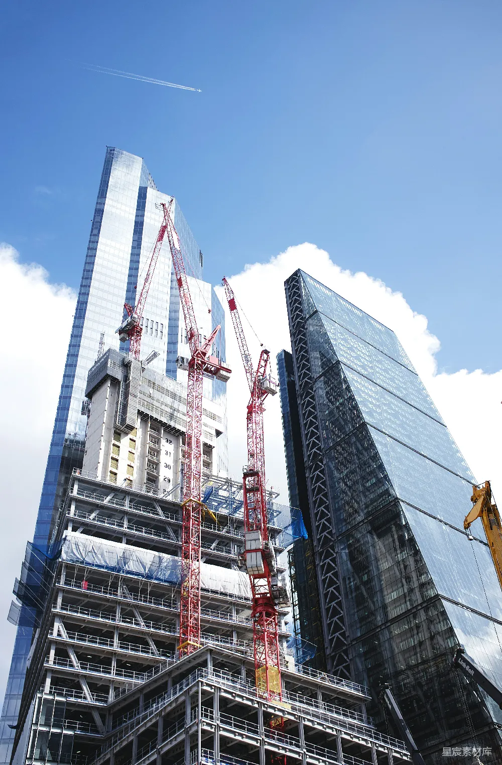 高清摄影 建筑 高楼 施工 都市 现代 高楼大厦的建设场景