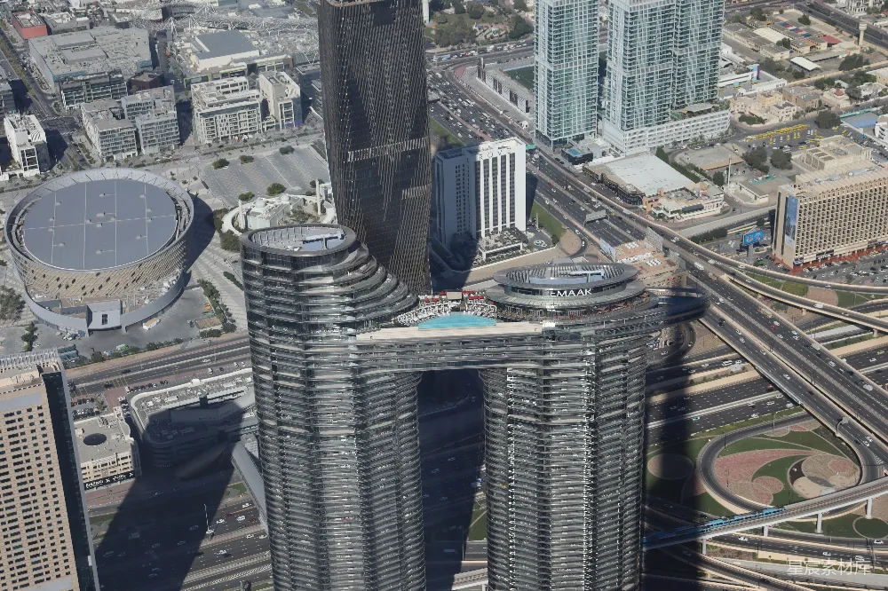 高清摄影 迪拜 现代化建筑 城市景观 高层建筑 城市交通 迪拜现代化高层建筑群俯瞰