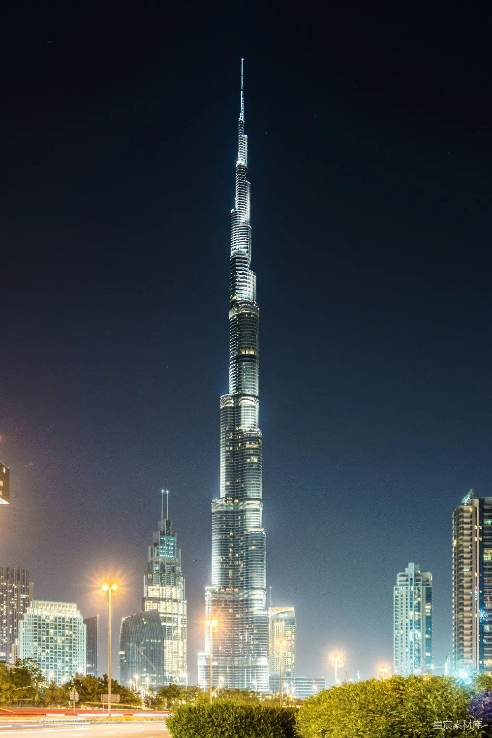 高清摄影 迪拜 摩天大楼 夜景 现代建筑 城市风光 迪拜塔夜景