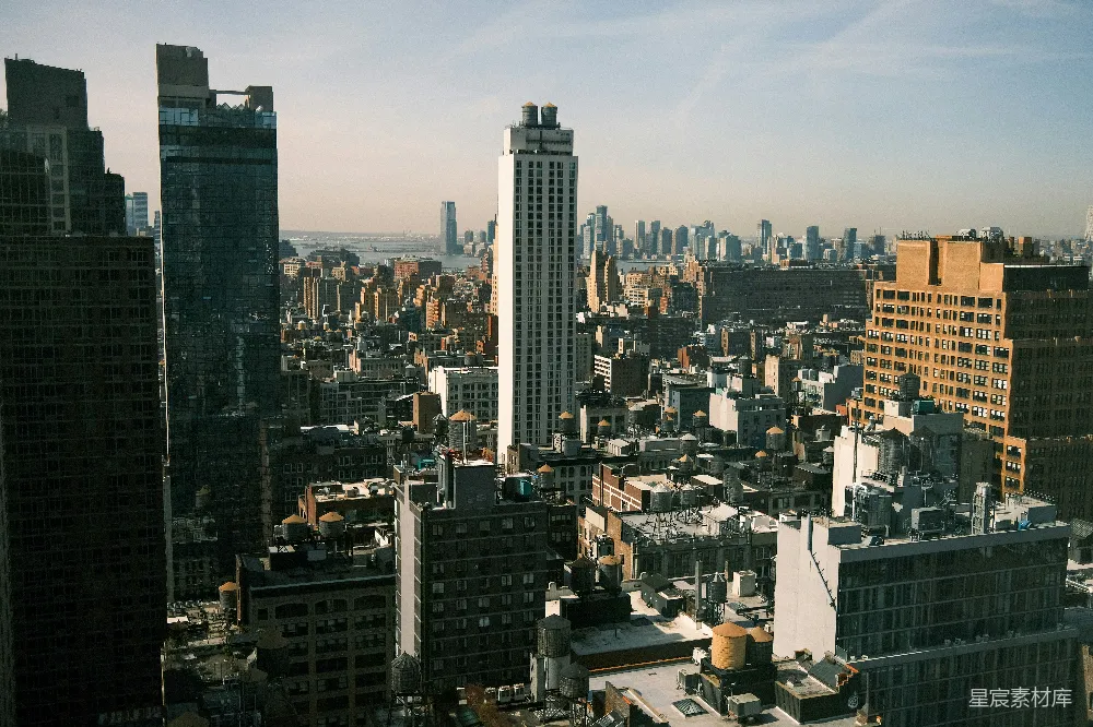 高清摄影 城市 建筑 清晨 天际线 城市景观 纽约天际线的清晨